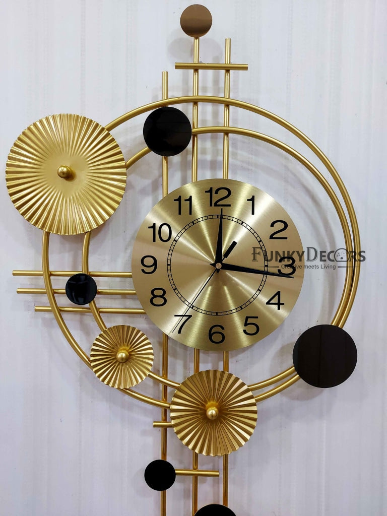 3D Designer Big Colorful Metal Wall Clock And Art- FunkyDecors Clocks