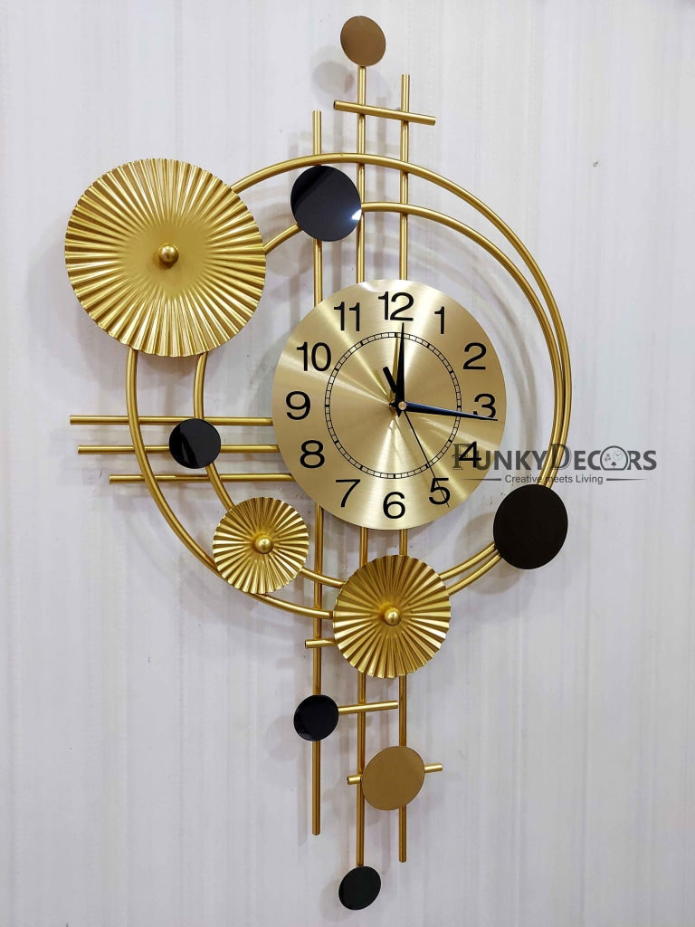 3D Designer Big Colorful Metal Wall Clock And Art- FunkyDecors Clocks