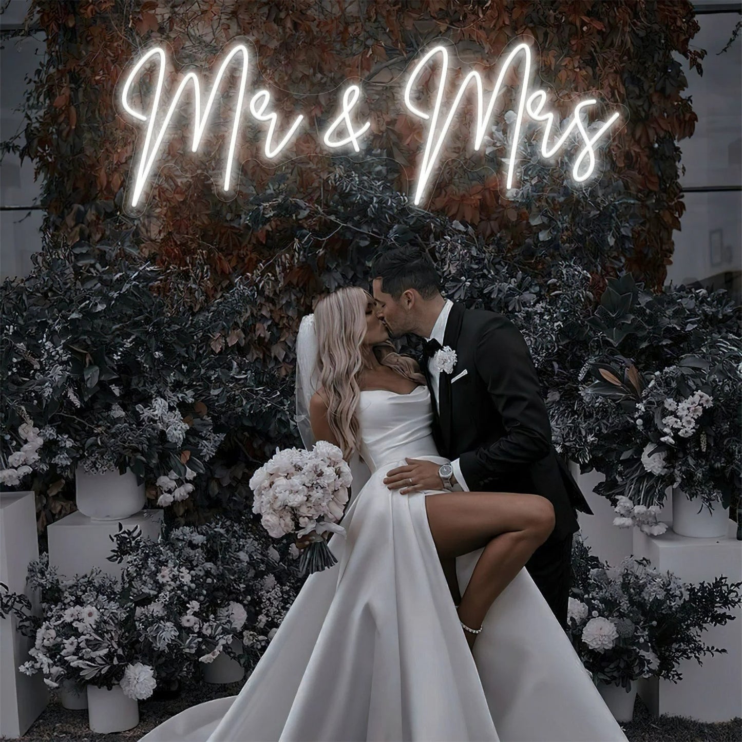 Mr and Mrs Neon Sign For Wedding Proposal Wall Decor- FunkyDecors