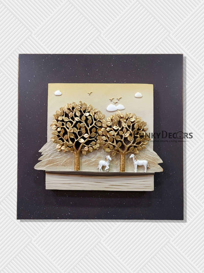 8 Horse Modern 3D Stone Carving Wall Art - Set Of 4
