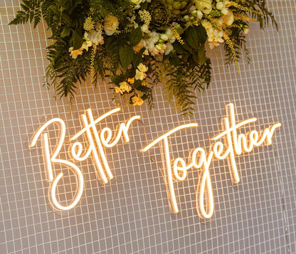 BETTER TOGETHER Neon Sign For Proposal Wall Decor- FunkyDecors