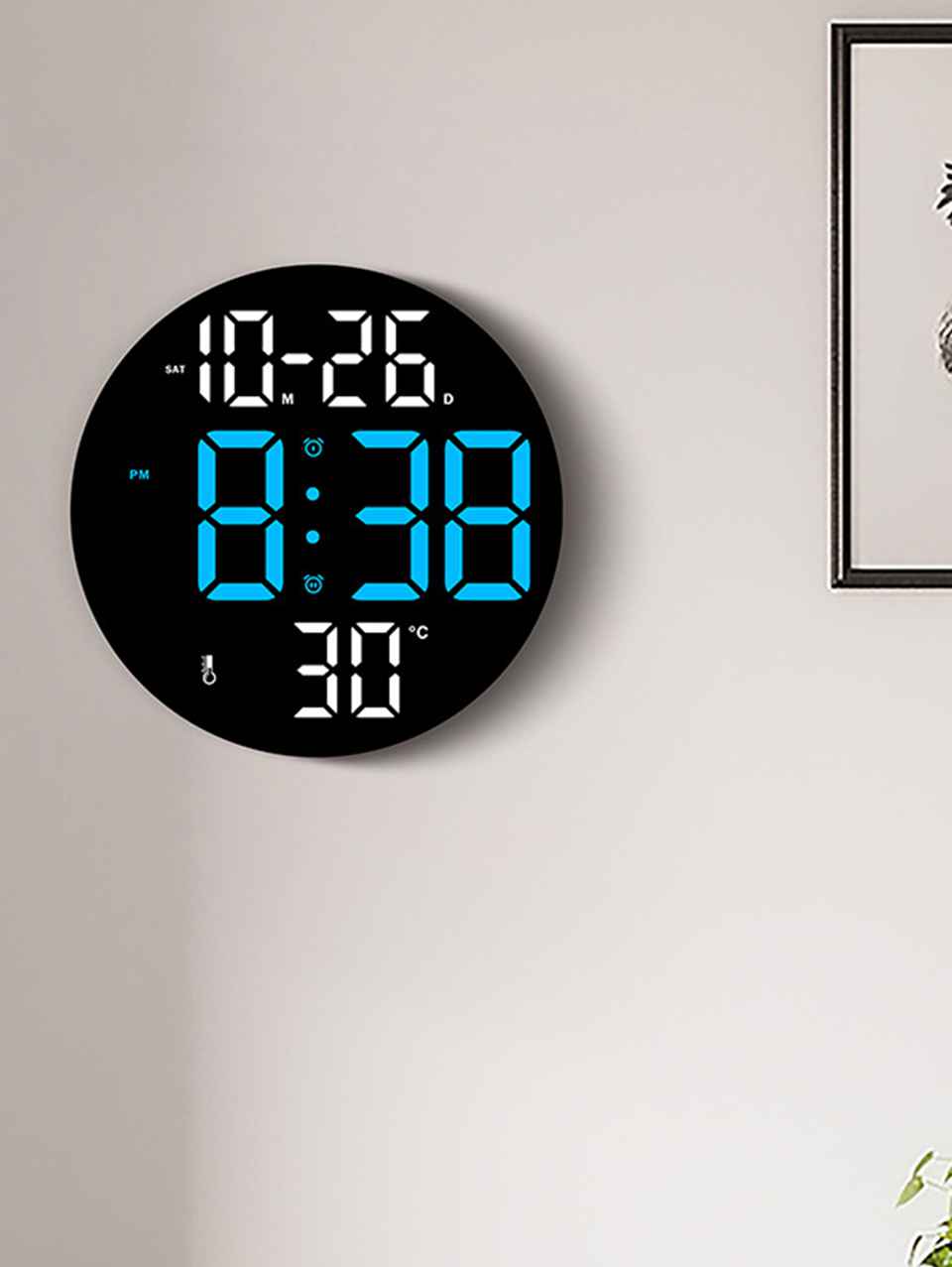Modern Multifunctional LED Digital Clock with Temperature Display