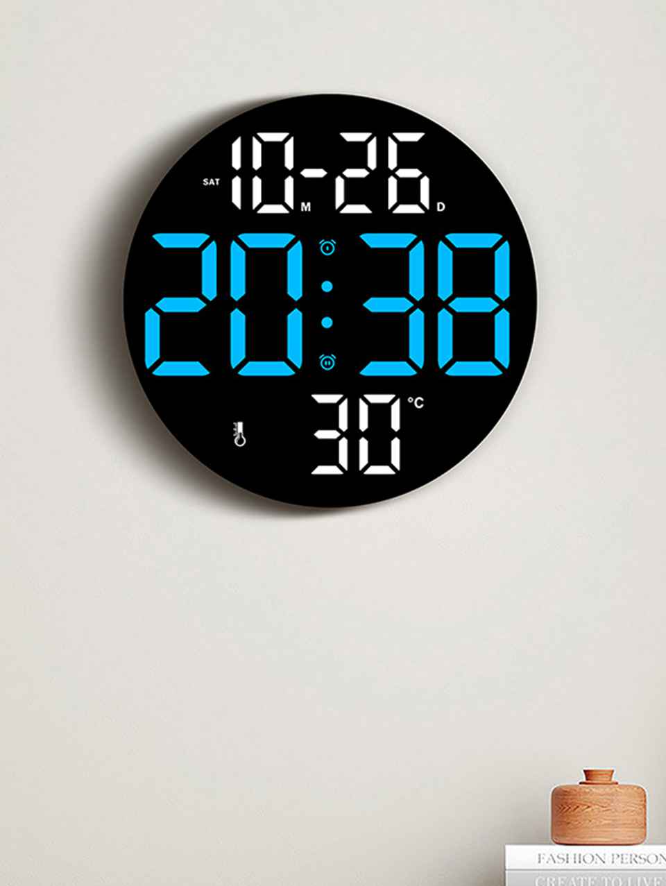 Modern Multifunctional LED Digital Clock with Temperature Display