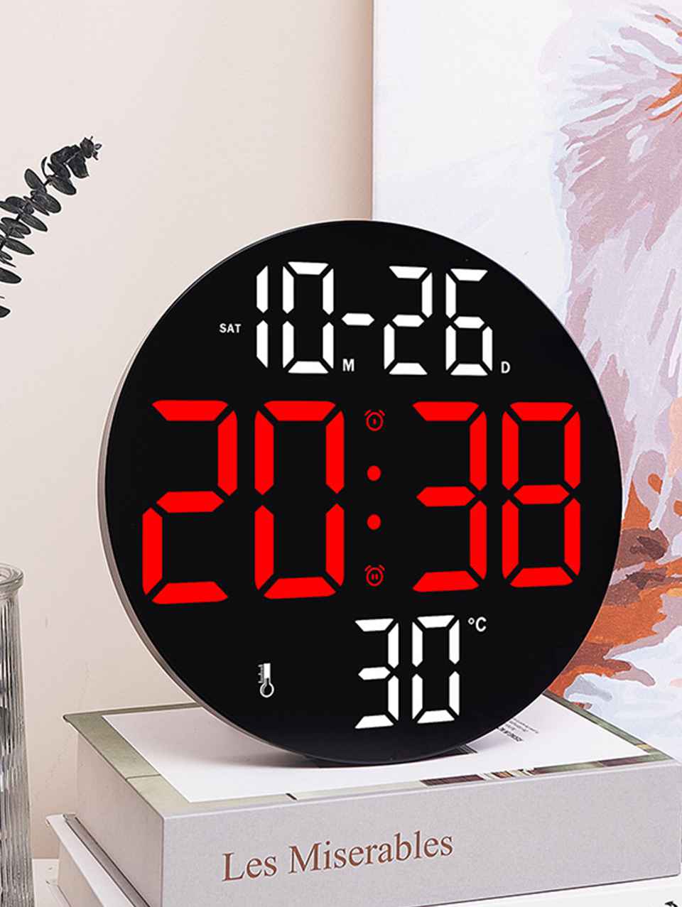 Modern Multifunctional LED Digital Clock with Temperature Display