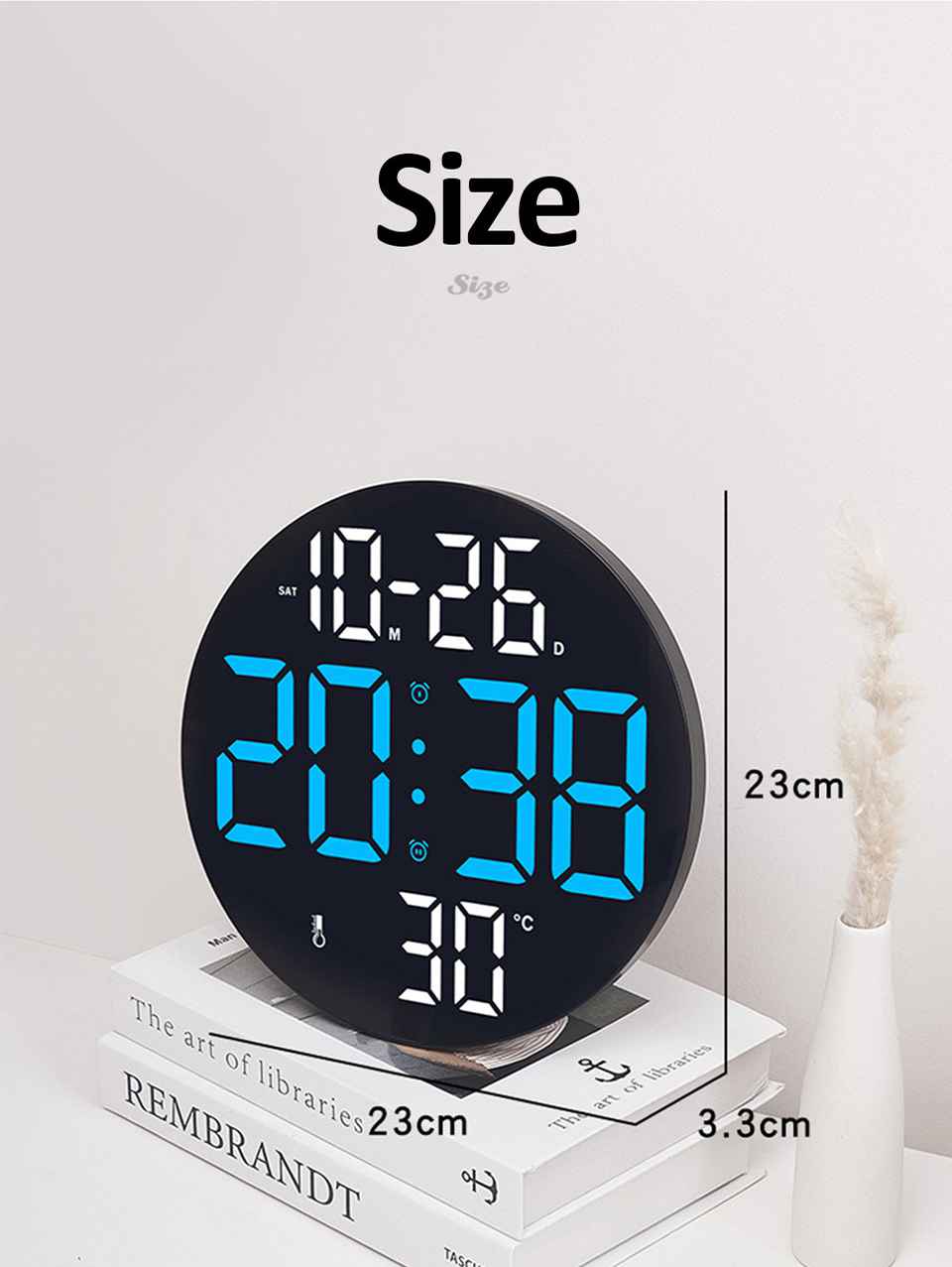 Modern Multifunctional LED Digital Clock with Temperature Display