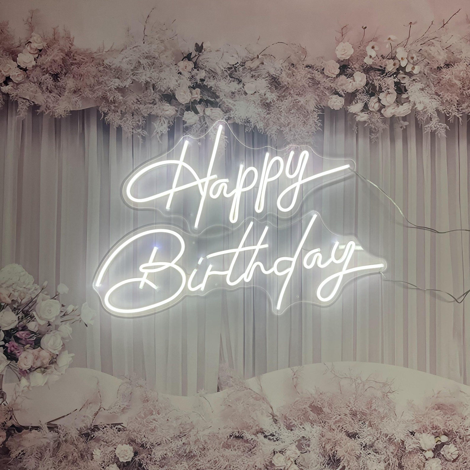 Happy Birthday Neon Sign | Custom Neon Sign | Wall Decor Neon | Name Sign Neon Sign | Light Personalized Neon Sign | FunkyDecors