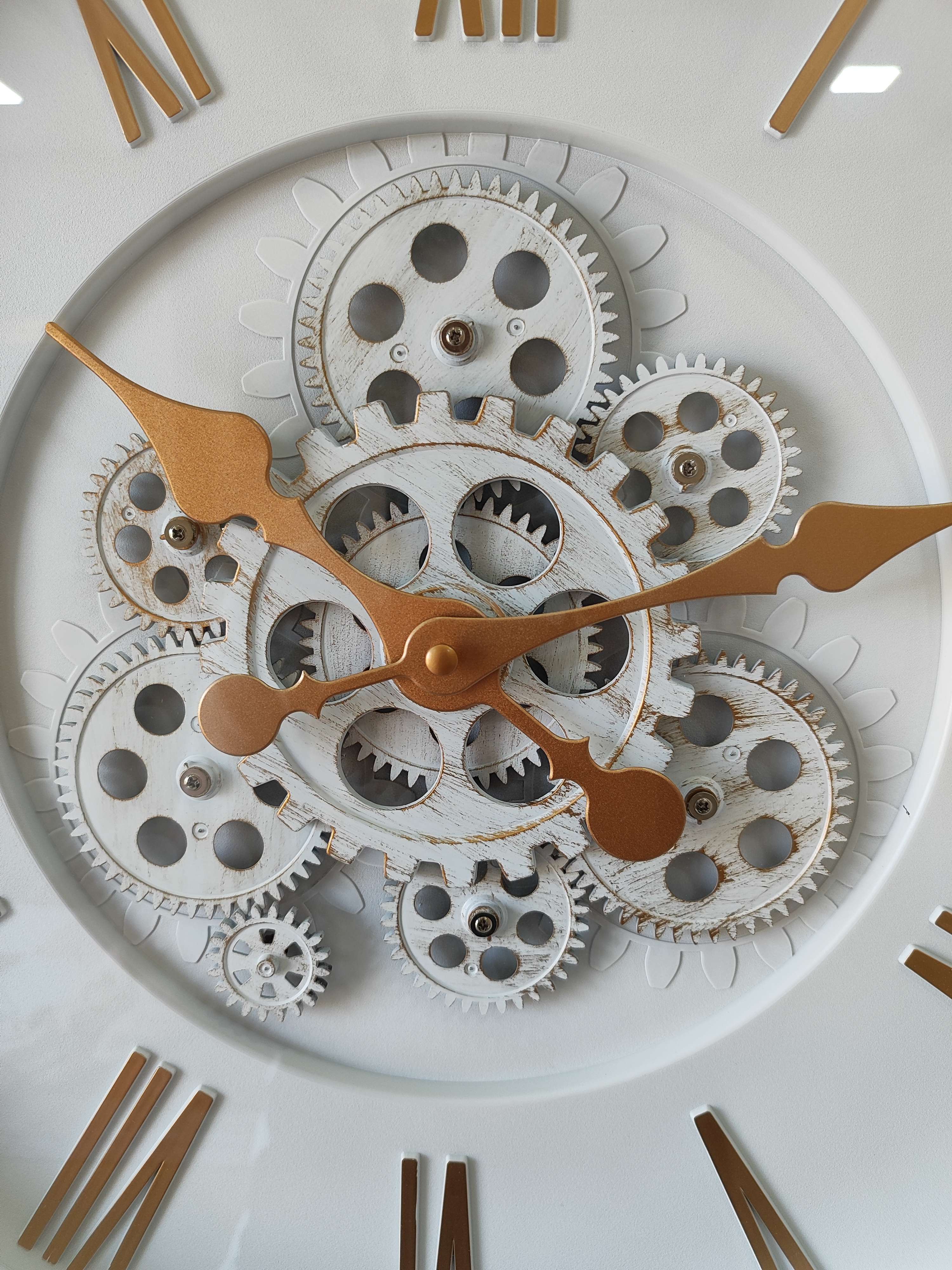 FunkyDecors Retro Style Moving Gear Wall Clock Chronograph Working Wall Watch 52 CM Tall
