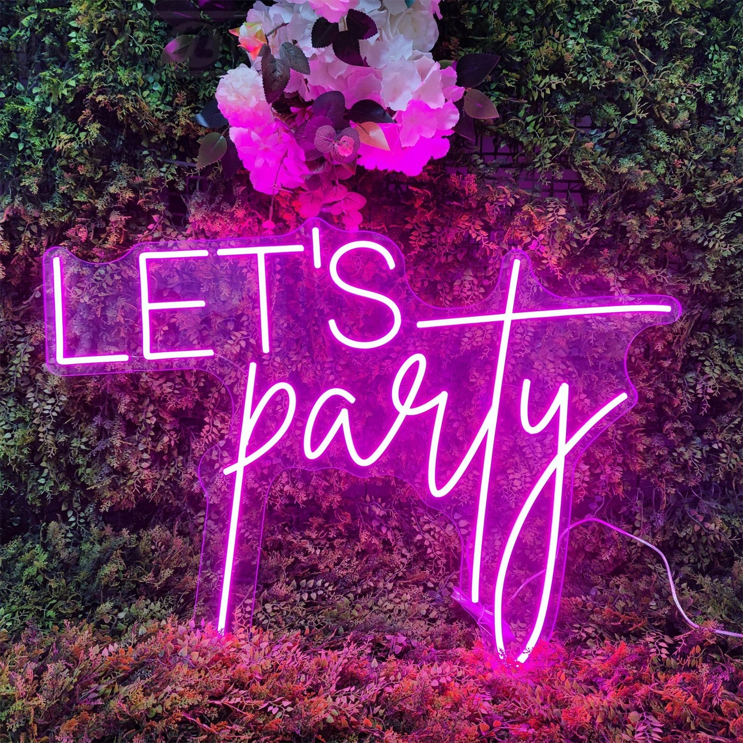 Lets Party Neon Sign For Proposal Wall Decor- FunkyDecors