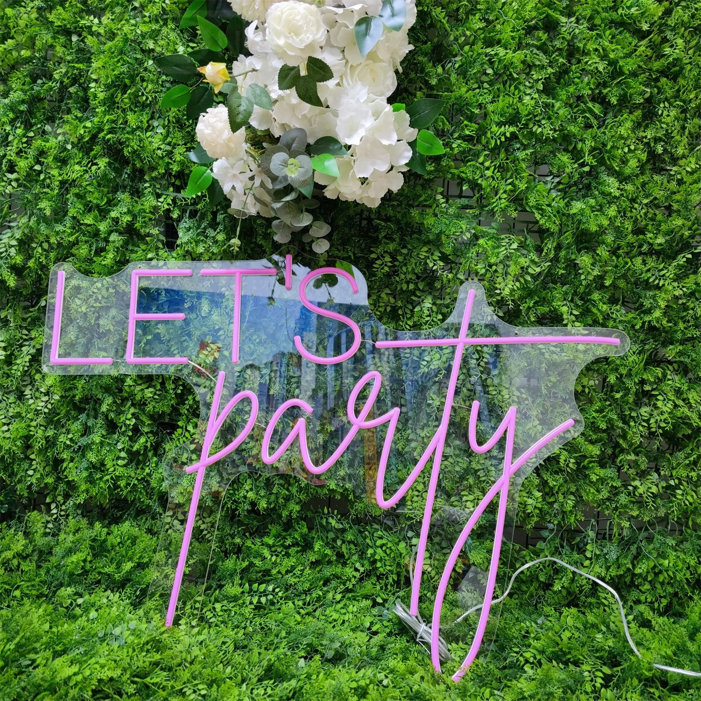Lets Party Neon Sign For Proposal Wall Decor- FunkyDecors