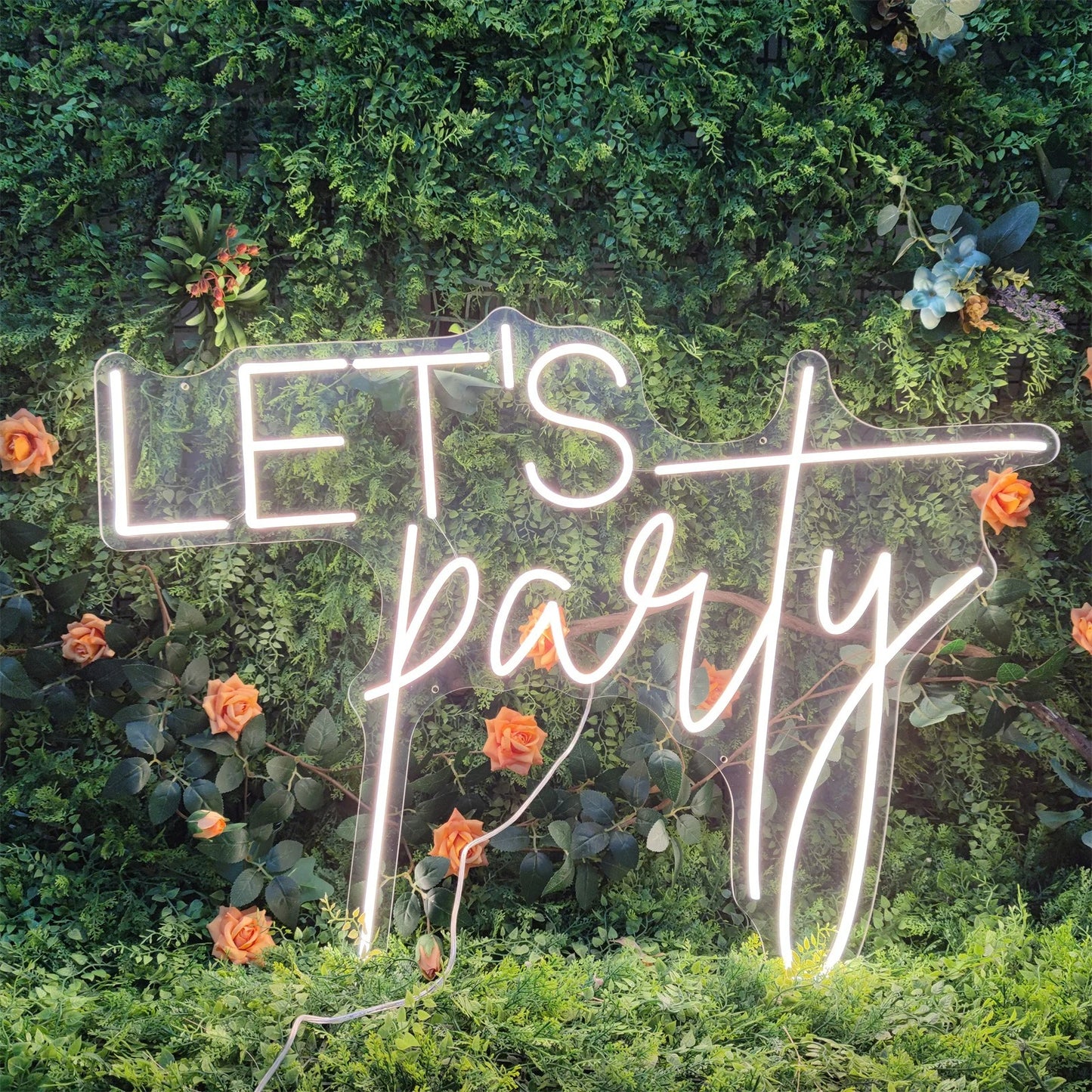 Lets Party Neon Sign For Proposal Wall Decor- FunkyDecors