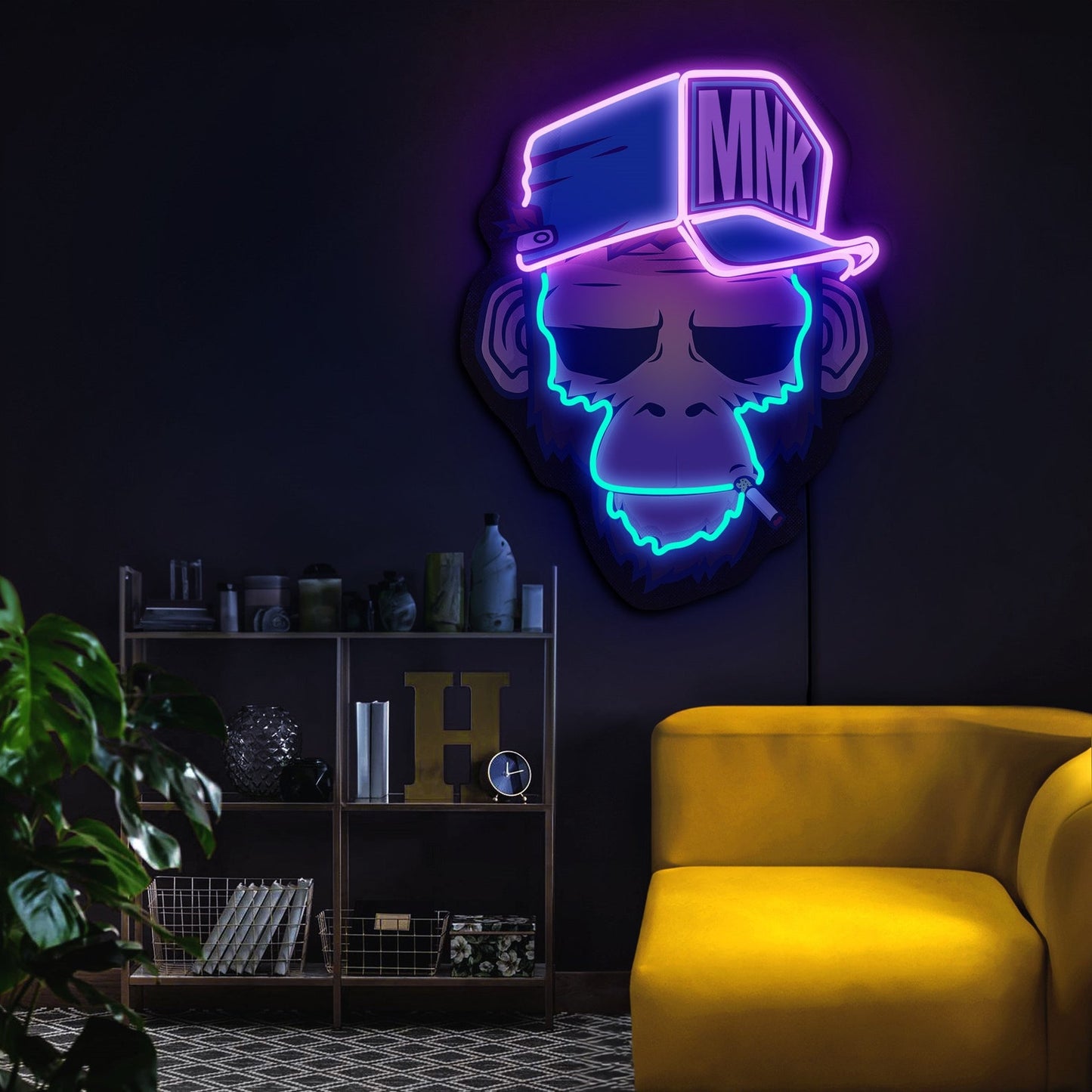 Spoiled Monkey Neon Sign - Funky Wall Art | Custom Business Logo LED Light | Coffee Shop Decor | FunkyDecors