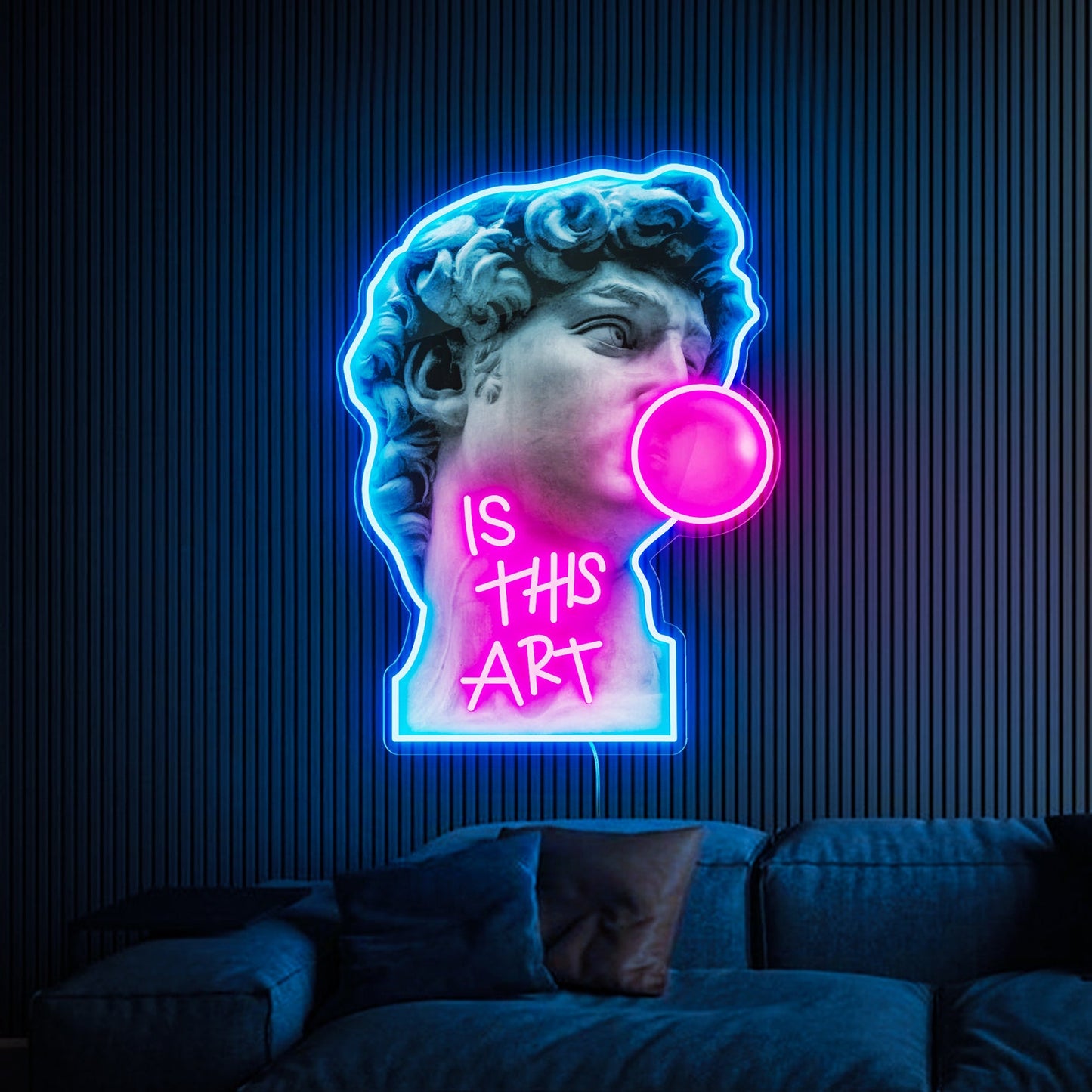 This is Art Funny Neon Sign - Funky Wall Art | Custom Business Logo LED Light | Coffee Shop Decor | FunkyDecors