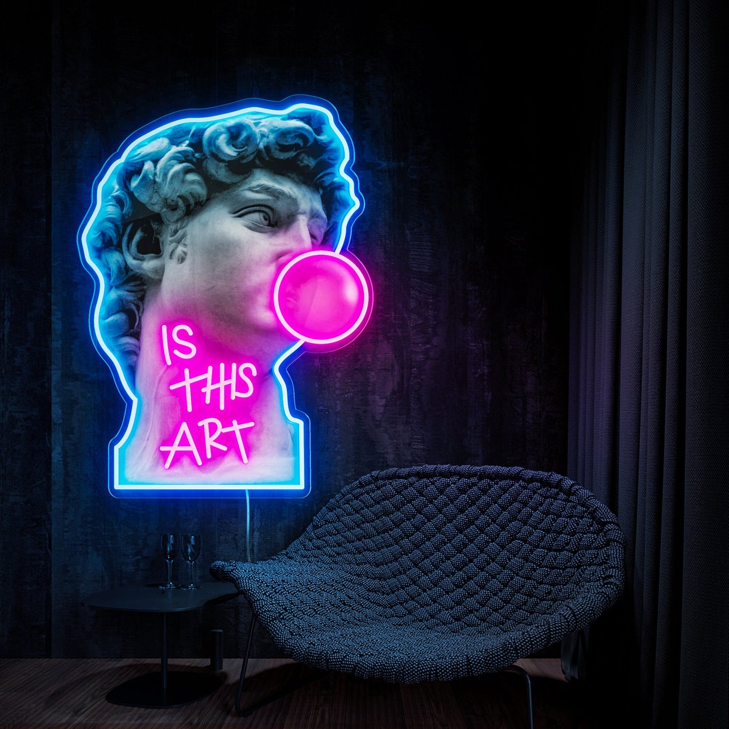 This is Art Funny Neon Sign - Funky Wall Art | Custom Business Logo LED Light | Coffee Shop Decor | FunkyDecors