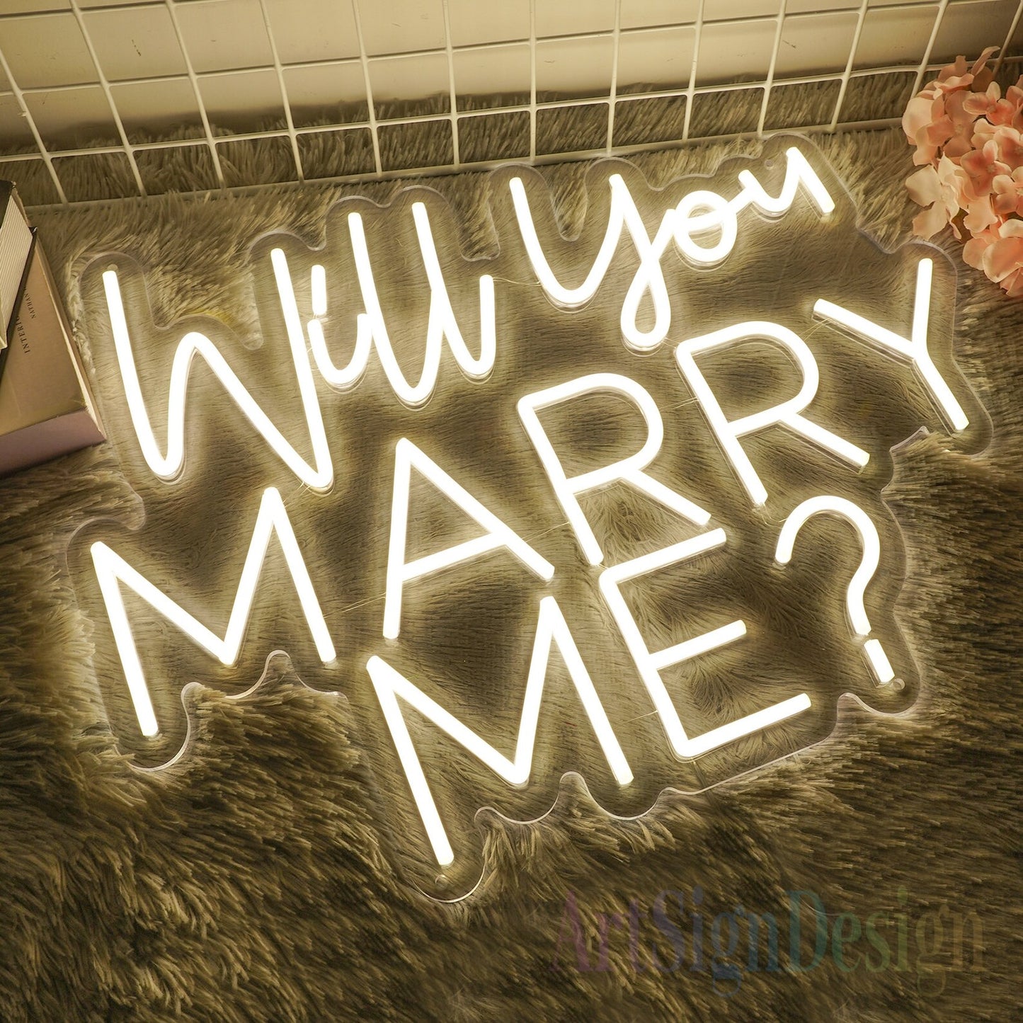 Will You Marry Me Neon Sign For Proposal Wall Decor- FunkyDecors