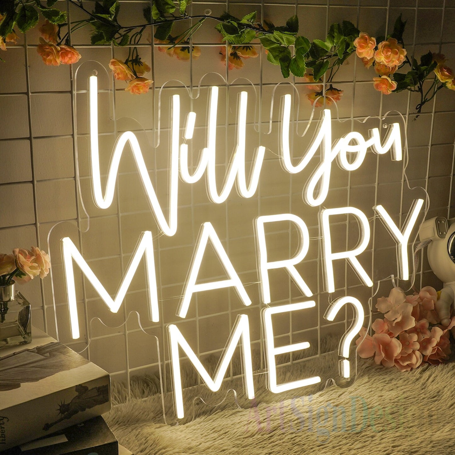 Will You Marry Me Neon Sign For Proposal Wall Decor- FunkyDecors