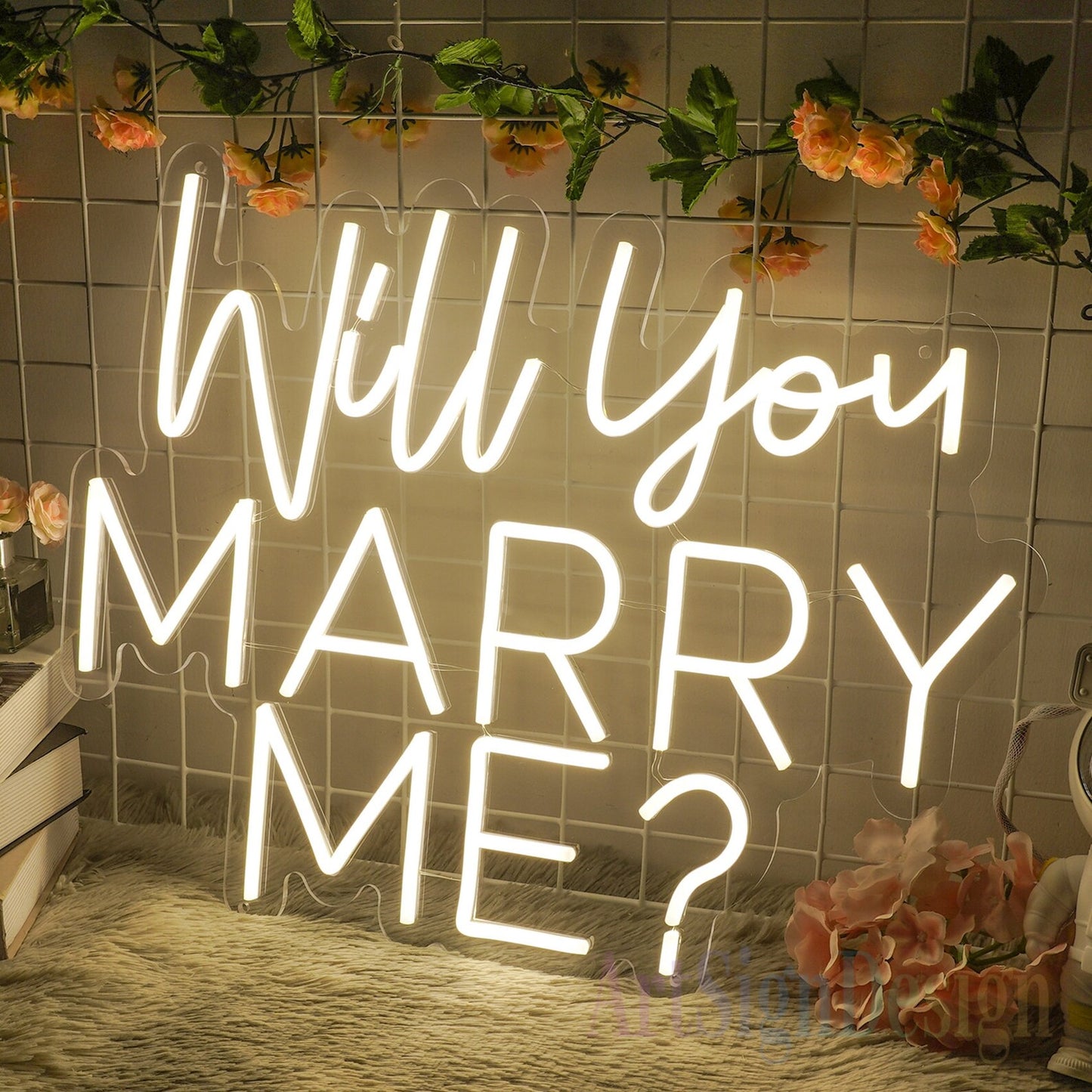 Will You Marry Me Neon Sign For Proposal Wall Decor- FunkyDecors