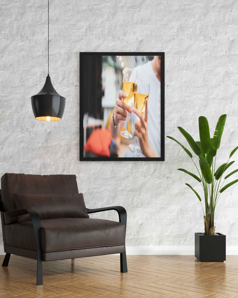 A Glass Of Love - Art Frame For Wall Decor- Funkydecors Xs / Black Posters Prints & Visual Artwork