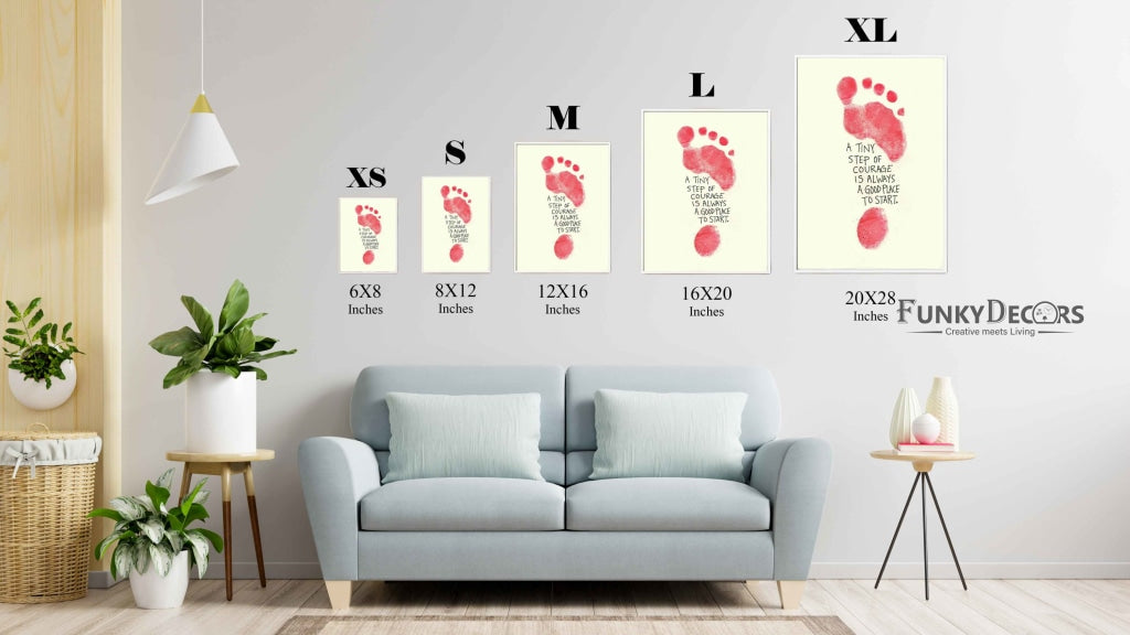 A Tiny Step - Inspirational Quotes Art Frame For Wall Decor- Funkydecors Posters Prints & Visual