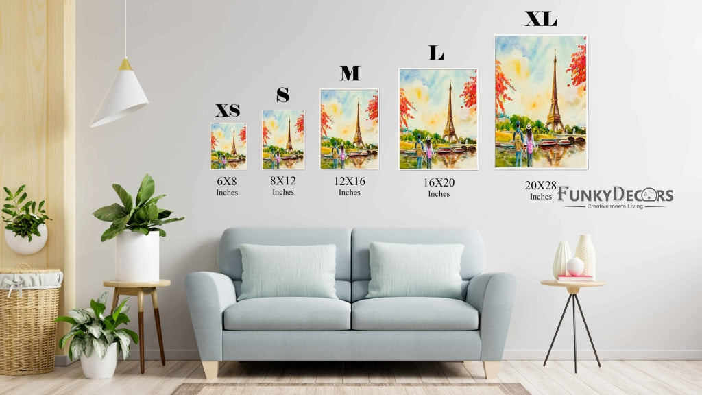A Walk In Paris - Travel Art Frame For Wall Decor- Funkydecors Posters Prints & Visual Artwork
