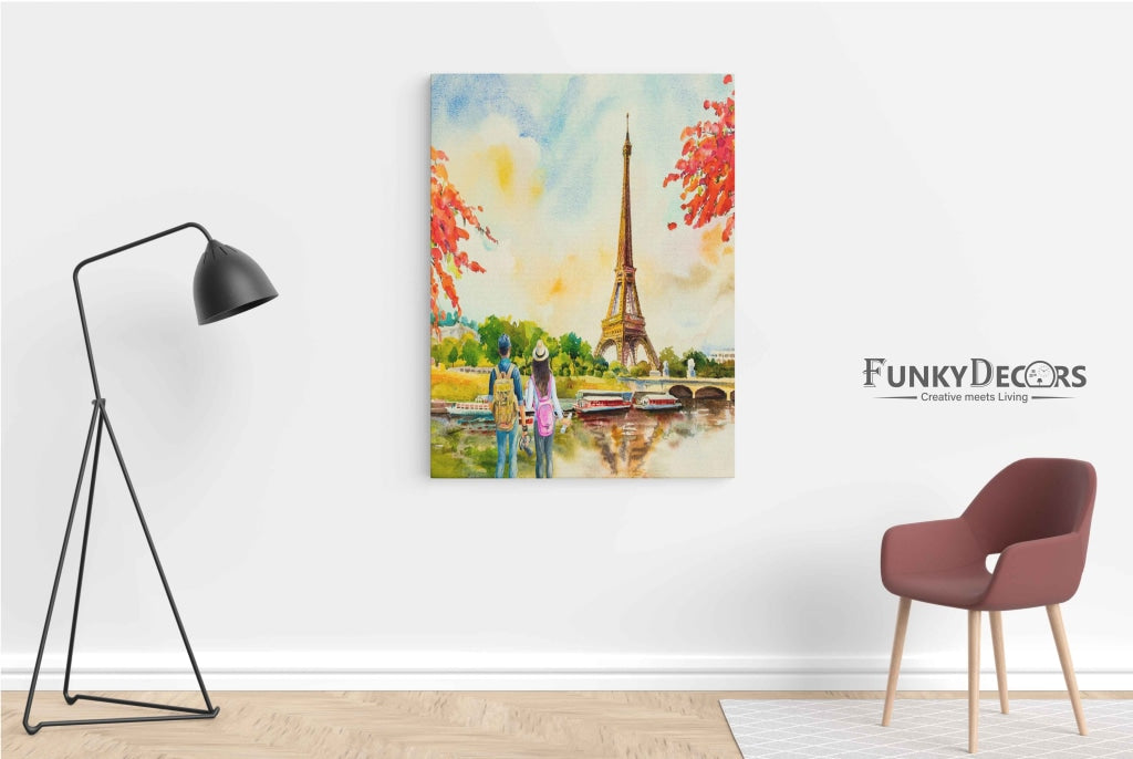 A Walk In Paris - Travel Art Frame For Wall Decor- Funkydecors Posters Prints & Visual Artwork