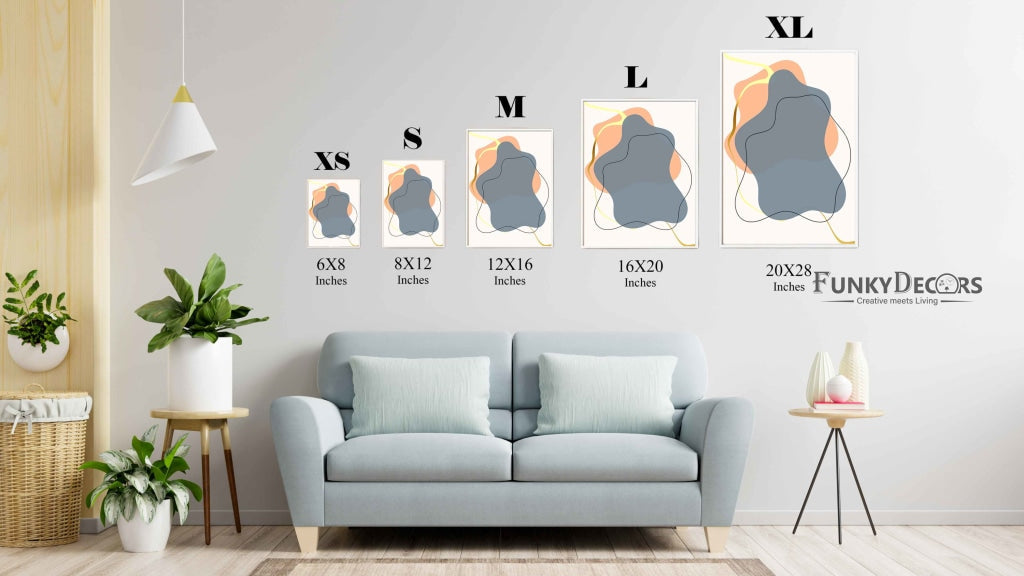 Abstract Curves Geometric Art Frame For Wall Decor- Funkydecors Posters Prints & Visual Artwork