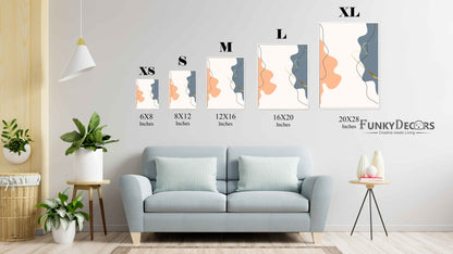 Abstract Curves Geometric Art Frame For Wall Decor- Funkydecors Posters Prints & Visual Artwork