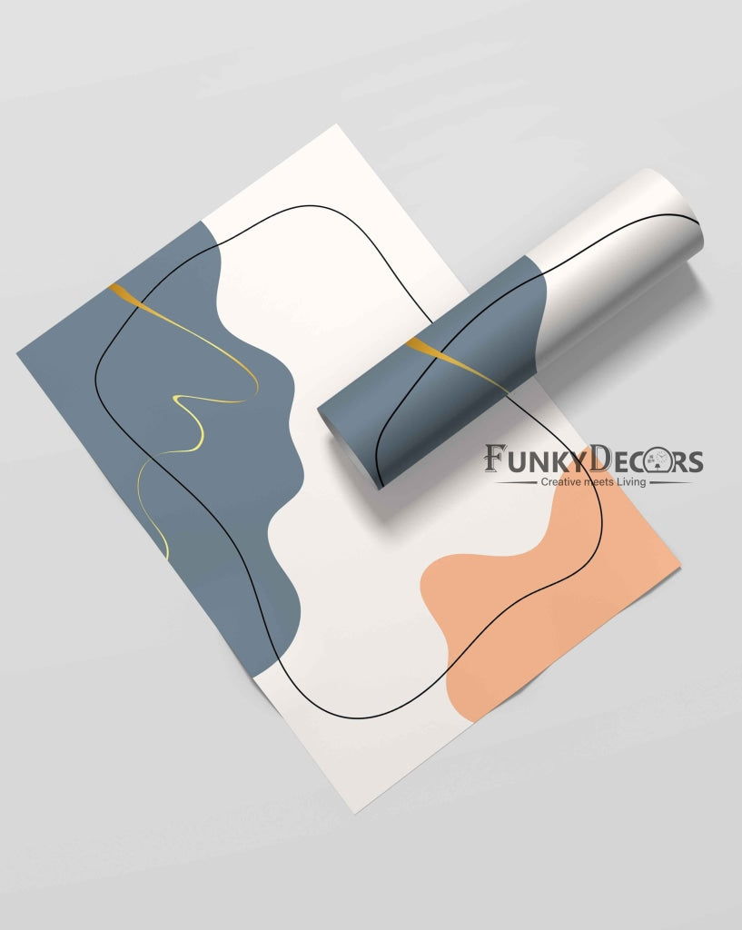 Abstract Curves Geometric Art Frame For Wall Decor- Funkydecors Posters Prints & Visual Artwork