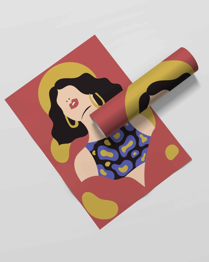 Abstract Women Portrait Art Frame For Wall Decor- Funkydecors Xs / Roll Posters Prints & Visual