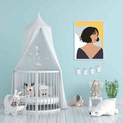 Abstract Women Portrait Art Frame For Wall Decor- Funkydecors Xs / White Posters Prints & Visual