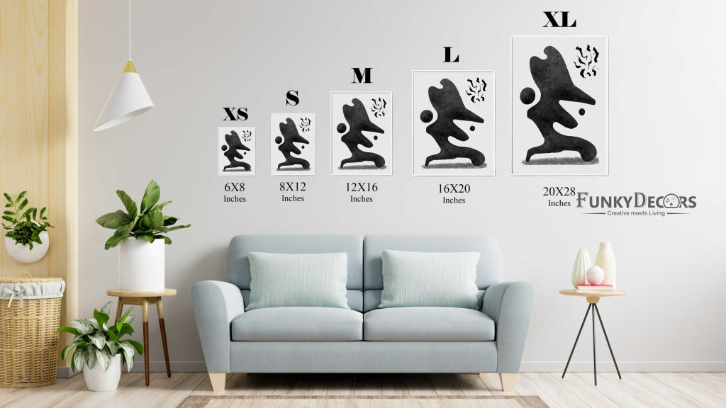 Achromatic Art Frame For Wall Decor- Funkydecors Posters Prints & Visual Artwork