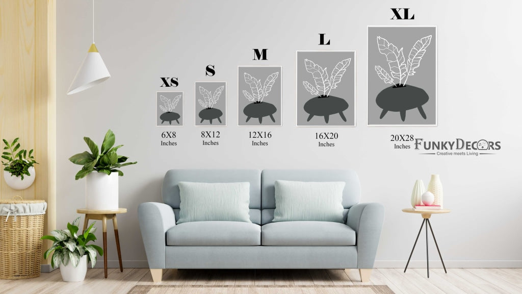 Achromatic Art Frame For Wall Decor- Funkydecors Posters Prints & Visual Artwork