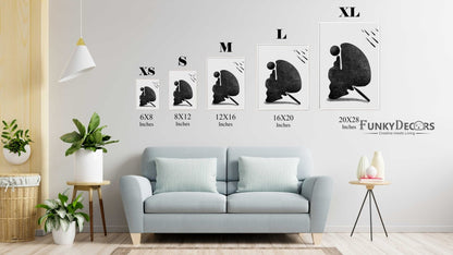 Achromatic Art Frame For Wall Decor- Funkydecors Posters Prints & Visual Artwork