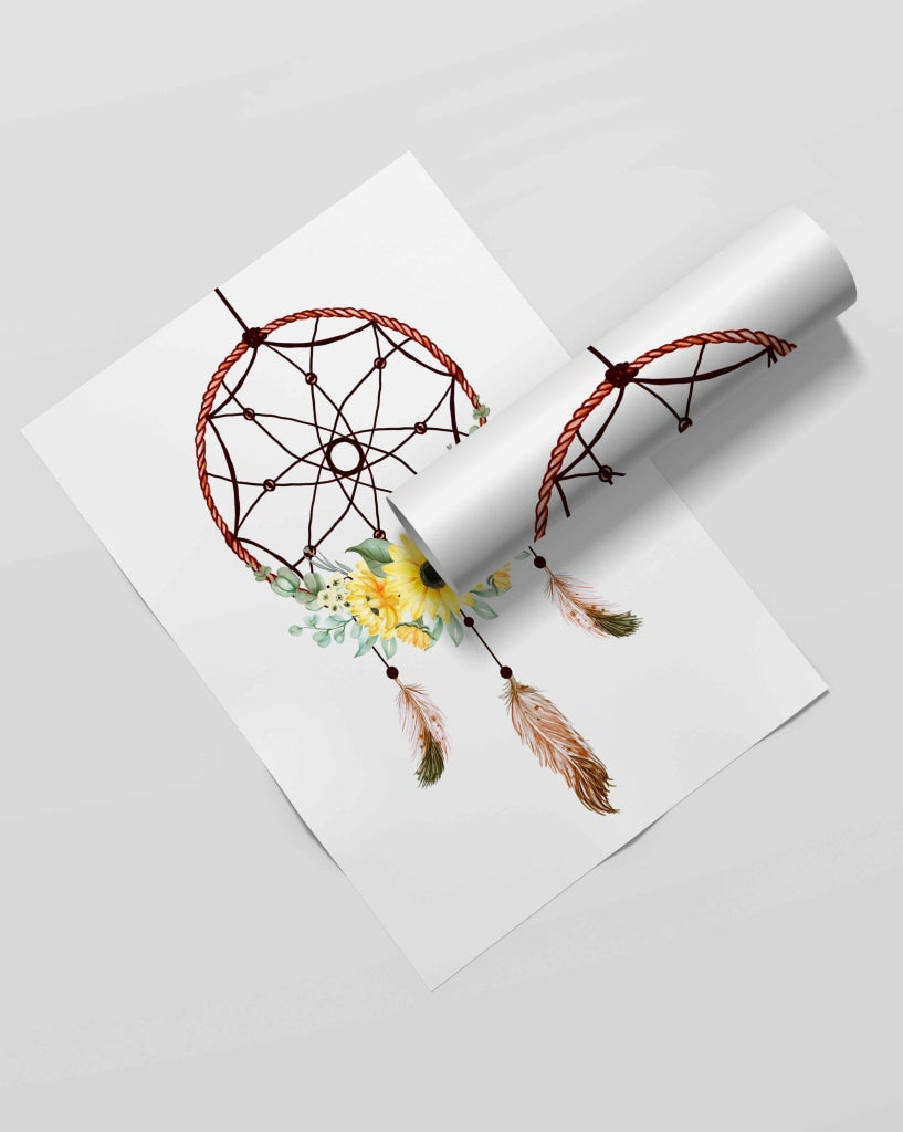 Aesthetic Dream Catcher Design Portrait Art Frame For Wall Decor- Funkydecors Xs / Roll Posters