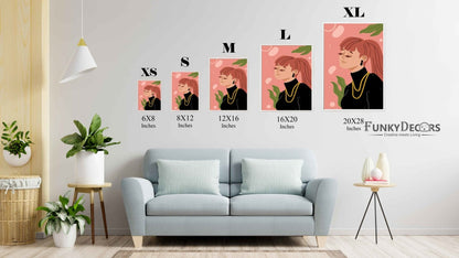 Aesthetic Women Portrait Art Frame For Wall Decor- Funkydecors Posters Prints & Visual Artwork