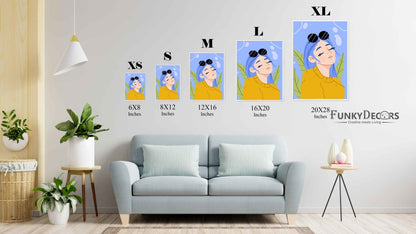 Aesthetic Women Portrait Art Frame For Wall Decor- Funkydecors Posters Prints & Visual Artwork