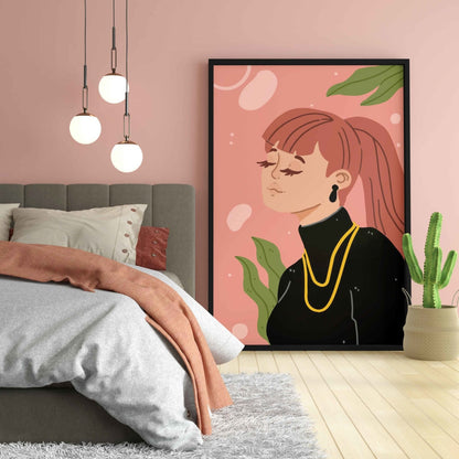 Aesthetic Women Portrait Art Frame For Wall Decor- Funkydecors Xs / Black Posters Prints & Visual