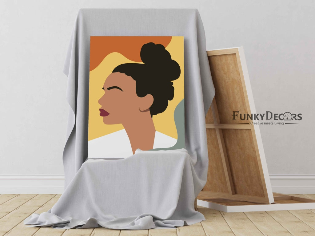 African Women With High Bun Portrait Art Frame For Wall Decor- Funkydecors Posters Prints & Visual