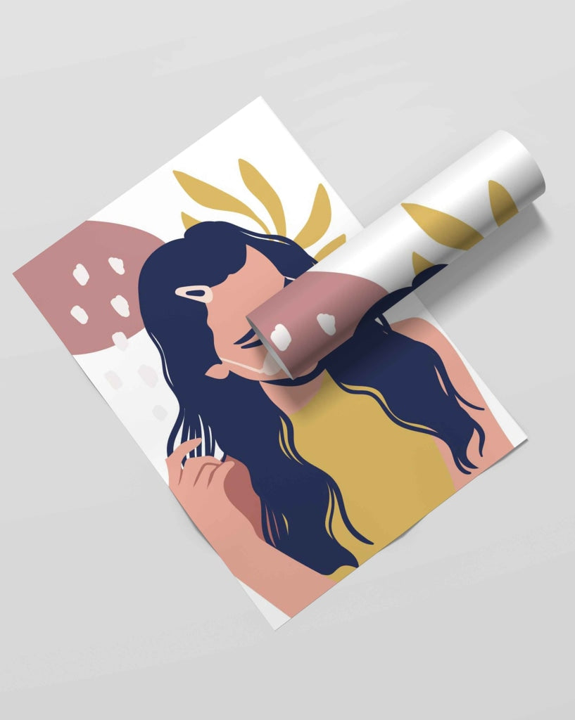 Alluring Girl Portrait Art Frame For Wall Decor- Funkydecors Xs / Roll Posters Prints & Visual