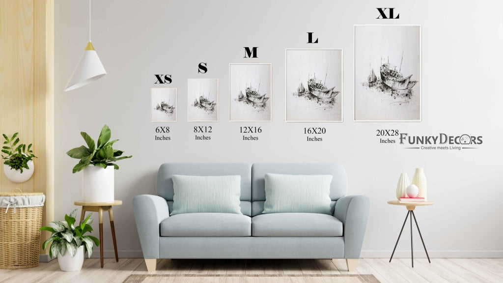 An Old Look - Achromatic Art Frame For Wall Decor- Funkydecors Posters Prints & Visual Artwork