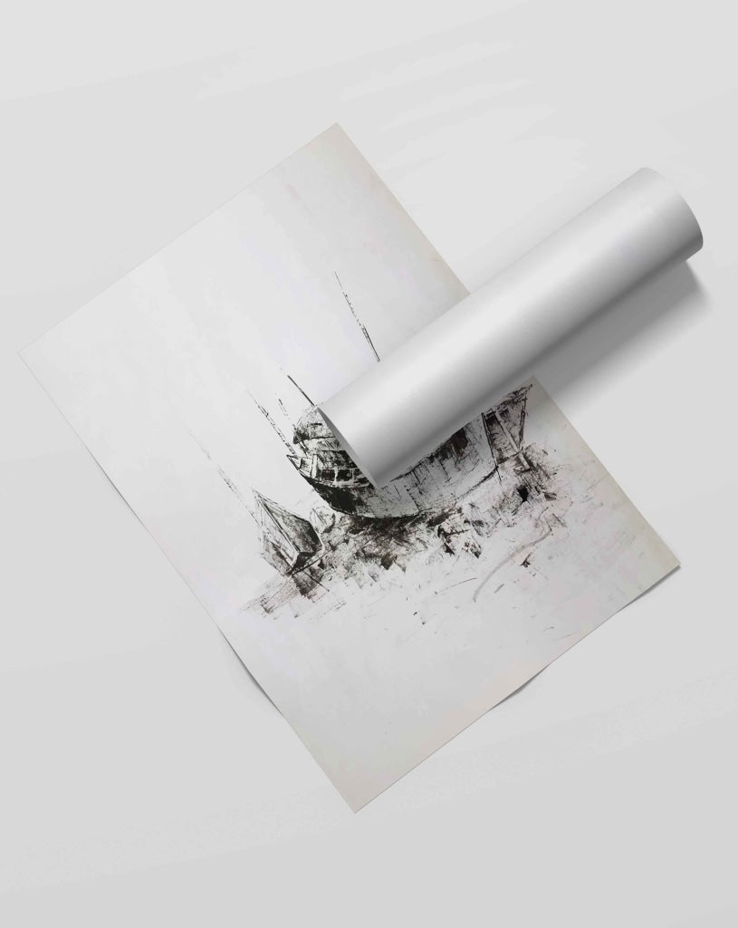 An Old Look - Achromatic Art Frame For Wall Decor- Funkydecors Xs / Roll Posters Prints & Visual