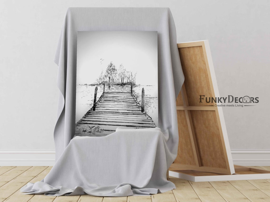 An Unknown Path - Achromatic Art Frame For Wall Decor- Funkydecors Posters Prints & Visual Artwork