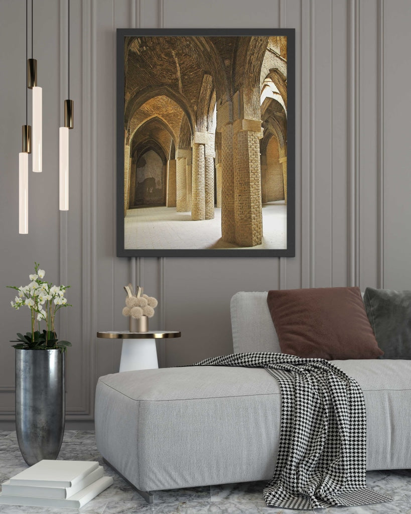 Ancient Columns - Architectural Art Frame For Wall Decor- Funkydecors Xs / Black Posters Prints &