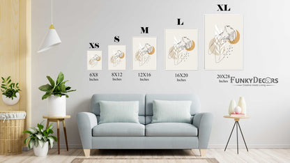 Artistic Line Art Frame For Wall Decor- Funkydecors Posters Prints & Visual Artwork