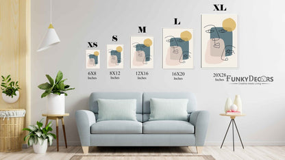 Artistic Line Art Frame For Wall Decor- Funkydecors Posters Prints & Visual Artwork