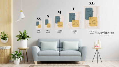 Artistic Line Art Frame For Wall Decor- Funkydecors Posters Prints & Visual Artwork