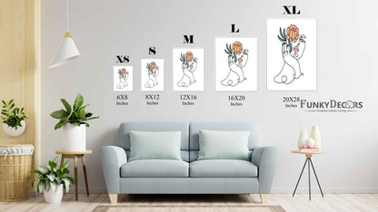 Artistic Line Art Frame For Wall Decor- Funkydecors Posters Prints & Visual Artwork