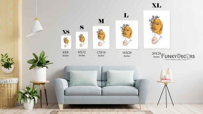 Artistic Line Art Frame For Wall Decor- Funkydecors Posters Prints & Visual Artwork
