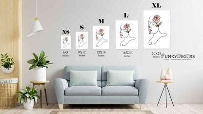 Artistic Line Art Frame For Wall Decor- Funkydecors Posters Prints & Visual Artwork