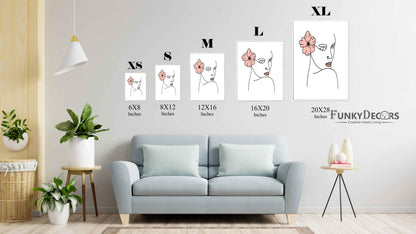 Artistic Line Art Frame For Wall Decor- Funkydecors Posters Prints & Visual Artwork