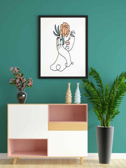Artistic Line Art Frame For Wall Decor- Funkydecors Xs / Black Posters Prints & Visual Artwork
